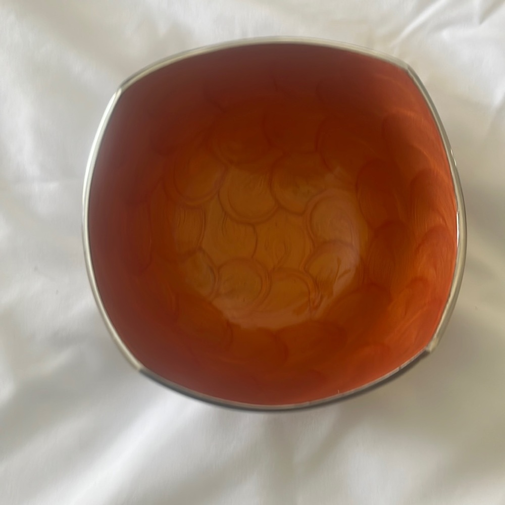Beautiful Orange Chrome bowl